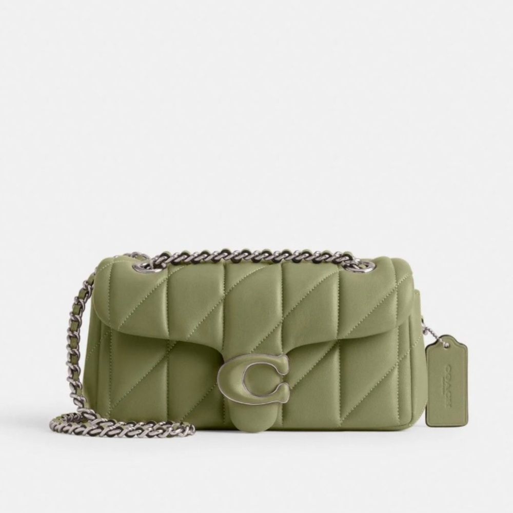 Coach Tabby 20 Shoulder Bag with Quilting Nappa Leather - Green Moss